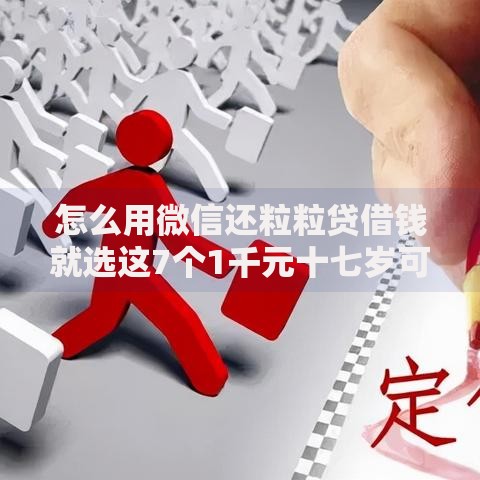 怎么用微信还粒粒贷借钱就选这7个1千元十七岁可以贷款的平台