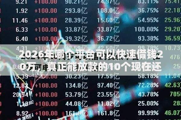 2026年哪个平台可以快速借钱20万,真正能放款的10个现在还能贷款的平台推荐 2026年哪个平台可以快速借钱20万,真正能放款的10个现在还能贷款的平台推荐