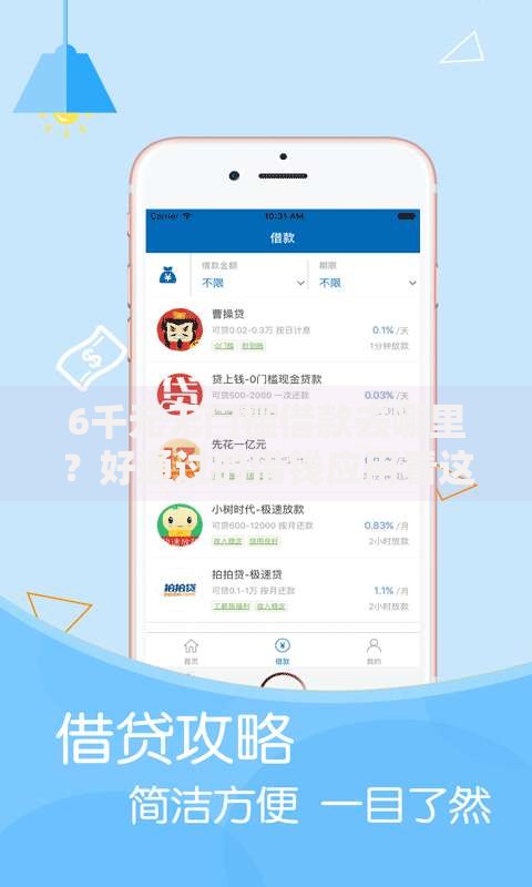 6千元无门槛借款去哪里?好通过的借钱应用看这6个平台 6千元无门槛借款去哪里?好通过的借钱应用看这6个平台