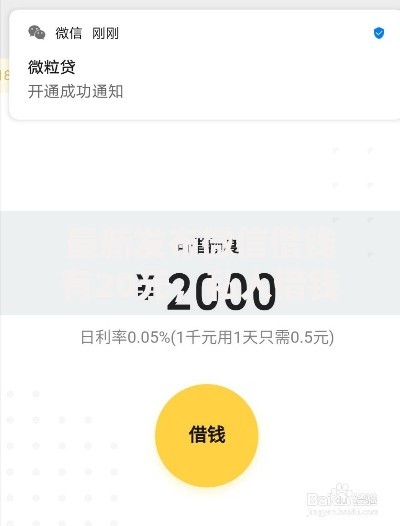 最新发布微信借钱有20元，私人借钱2000元有这7个渠道