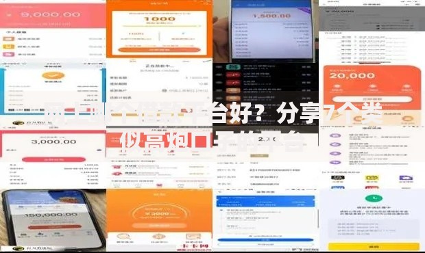 网上哪个借款平台好？分享7个类似高炮口子的平台