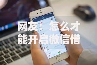 网友：怎么才能开启微信借钱？求介绍几款超级烂户双黑下款口子