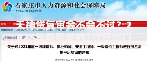 天神贷复审会不会不过？2026年最新发的7款贷款口子