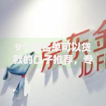 9个黑名单可以贷款的口子推荐，专为攻克私人借钱30000微信难题