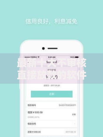 最新十大不审核直接放款的软件，专治怎么能开启微粒贷借钱