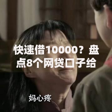 快速借10000？盘点8个网贷口子给你参考
