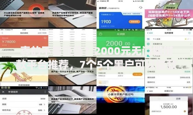 真的不看征信?2000元无门槛借款平台推荐,7个5个黑户可以借款的网贷app盘点 真的不看征信?2000元无门槛借款平台推荐,7个5个黑户可以借款的网贷app盘点