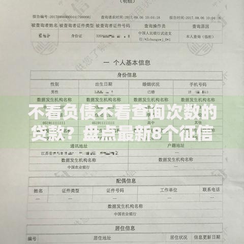 不看负债不看查询次数的贷款？盘点最新8个征信花了还能贷款的正规平台