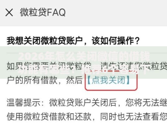 2026年怎么关闭微信的借钱功能有哪些？推荐6个容易下款的平台