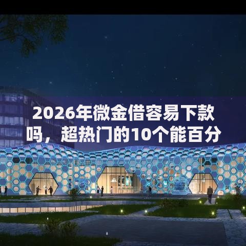 2026年微金借容易下款吗，超热门的10个能百分百通过的网贷口子推荐