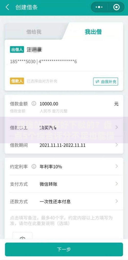 跟钱站一样好下款的？盘点5个综合评分不足也能借钱的平台给你参考