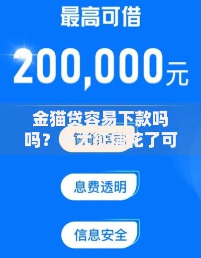 金猫贷容易下款吗吗？十大征信花了可以借钱的网贷软件推荐