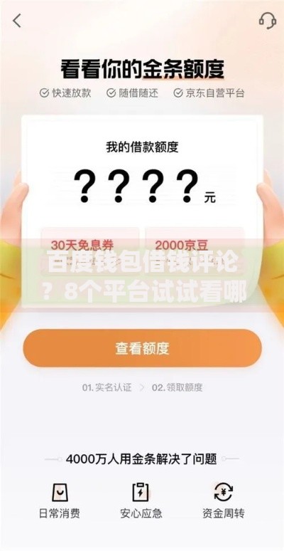 百度钱包借钱评论？8个平台试试看哪个能下款