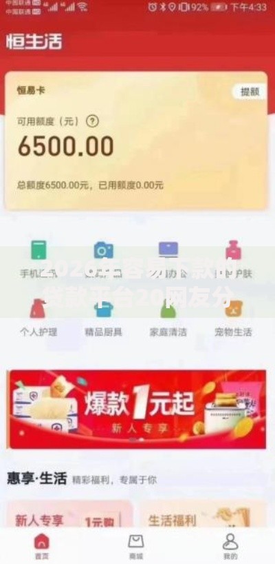 2026年容易下款的贷款平台20网友分享的5个网黑全拒能下款的口子我觉得不错！