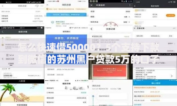 怎么快速借50000?5个支持下款到微信的苏州黑户贷款5万的口子 怎么快速借50000?5个支持下款到微信的苏州黑户贷款5万的口子