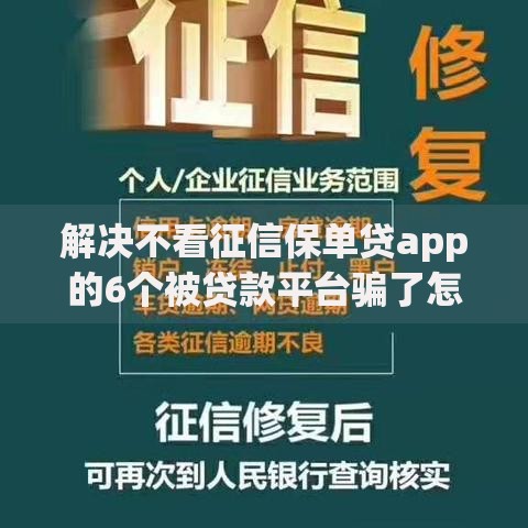 解决不看征信保单贷app的6个被贷款平台骗了怎么办分享 解决不看征信保单贷app的6个被贷款平台骗了怎么办分享