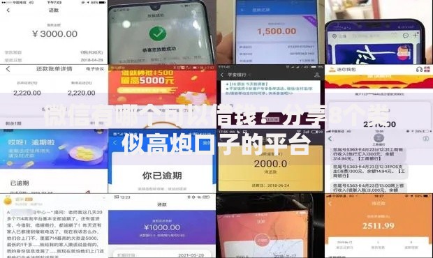 微信有哪个可以借钱?分享8个类似高炮口子的平台 微信有哪个可以借钱?分享8个类似高炮口子的平台