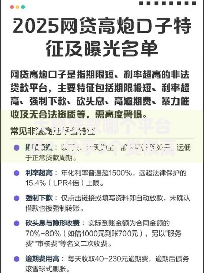 大额贷款哪个平台好？分享5个类似高炮口子的平台