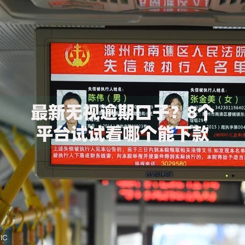 最新无视逾期口子？8个平台试试看哪个能下款