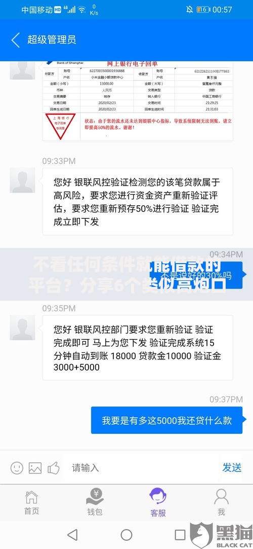 不看任何条件就能借款的平台？分享6个类似高炮口子的平台