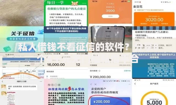 私人借钱不看征信的软件？分享8个4千元无门槛私借平台
