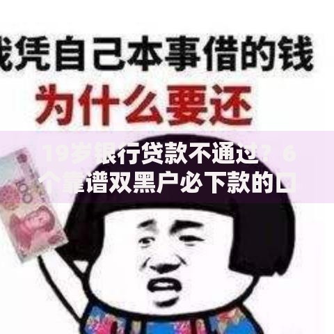 19岁银行贷款不通过？6个靠谱双黑户必下款的口子2025推荐