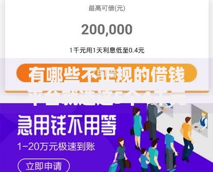 有哪些不正规的借钱平台就选这5个4千元闪电审批的app