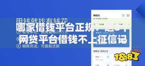 哪家借钱平台正规？这8个网贷平台借钱不上征信记录的值得一试