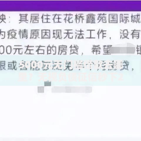 5000元无门槛借款去哪里？无视负债征信秒下2万看这5个平台