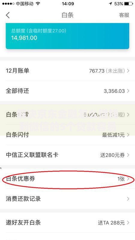 解决京东金融怎么借钱到微信的5个贷款容易通过的平台分享