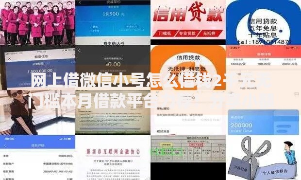 网上借微信小号怎么借钱2千元无门槛本月借款平台力荐！分享小额网贷口子2千元无门槛借款