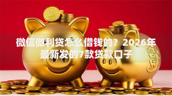 微信微利贷怎么借钱的?2026年最新发的7款贷款口子 微信微利贷怎么借钱的?2026年最新发的7款贷款口子