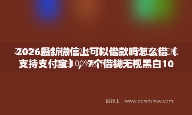 2026最新微信上可以借款吗怎么借(支持支付宝),7个借钱无视黑白100%秒下口子无私分享 2026最新微信上可以借款吗怎么借(支持支付宝),7个借钱无视黑白100%秒下口子无私分享