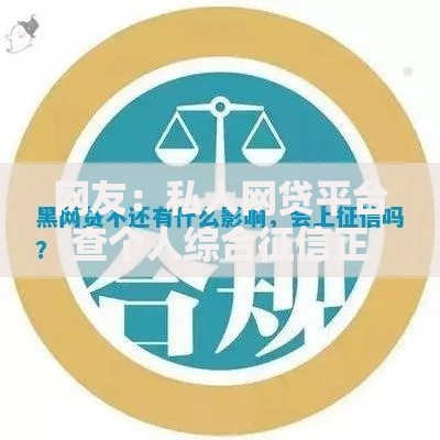 网友：私人网贷平台查个人综合征信正规不？求介绍几款黑户逾期贷款平台