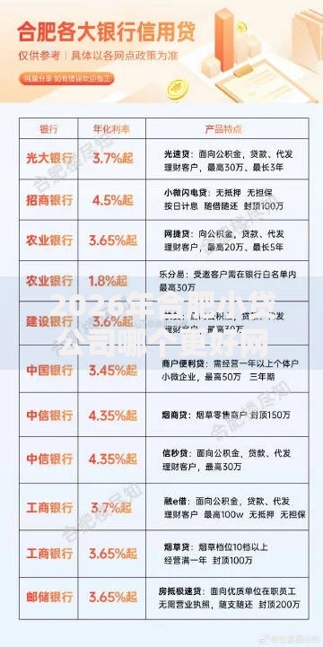 2026年合肥小贷公司哪个更好网友分享的7个现在借款平台好贷款我觉得不错！