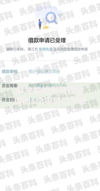 解决拍拍贷借钱进度的5个审贷口子审核加快的平台分享