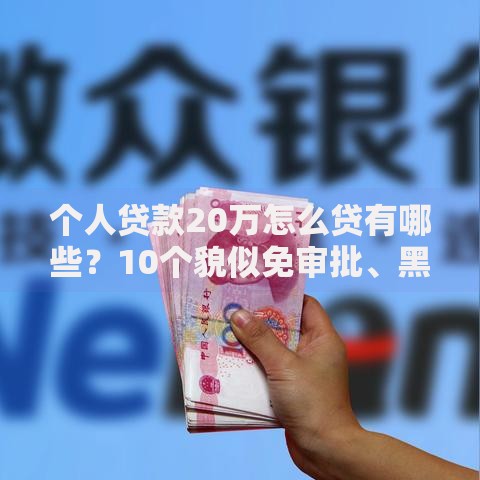 个人贷款20万怎么贷有哪些？10个貌似免审批、黑户网贷黑名单需要2万能借款平台合集