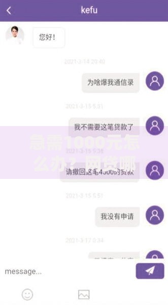 急需1000元怎么办？网贷哪个安全可靠容易下款试试这7个无门槛平台