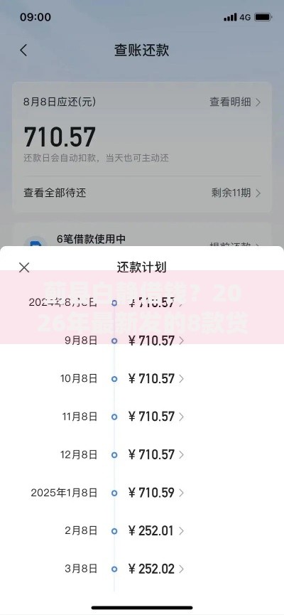 蓟县白静借钱？2026年最新发的8款贷款口子