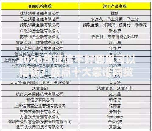 2026年征信不好哪里可以借钱？盘点十大靠谱网贷无视不查征信平台
