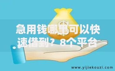 急用钱哪里可以快速借到？8个平台试试看哪个能下款