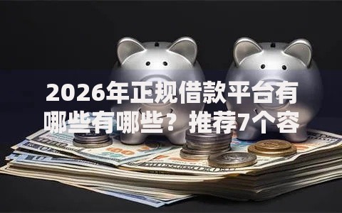 2026年正规借款平台有哪些有哪些？推荐7个容易下款的平台