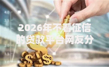 2026年不看征信的贷款平台网友分享的5个小额贷款平台排名不分先后我觉得不错！