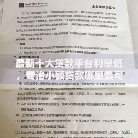 最新十大贷款平台利息低，专治小额贷款哪里最可靠