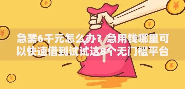 急需6千元怎么办？急用钱哪里可以快速借到试试这8个无门槛平台