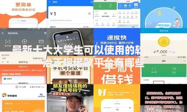 最新十大大学生可以使用的软件，专治正规借款平台有哪些