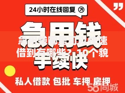 急用钱哪里可以快速借到有哪些？10个貌似免审批、买车贷款平台合集