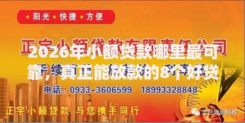 2026年小额贷款哪里最可靠，真正能放款的8个好贷款的平台推荐