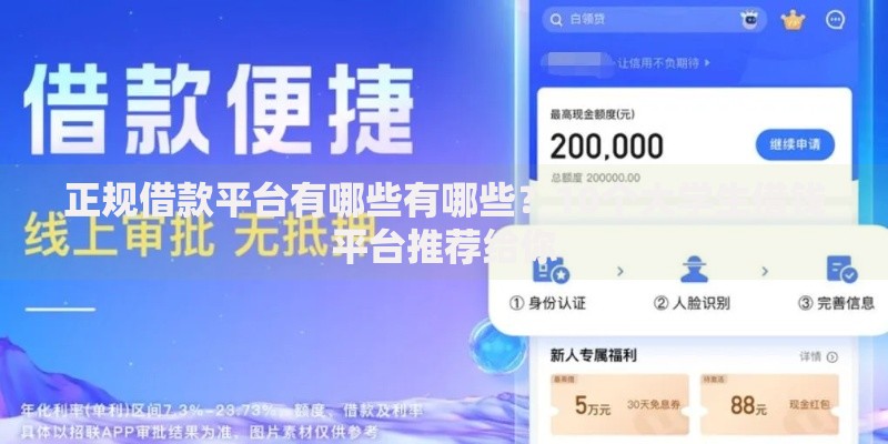 正规借款平台有哪些有哪些?10个大学生借钱平台推荐给你 正规借款平台有哪些有哪些?10个大学生借钱平台推荐给你