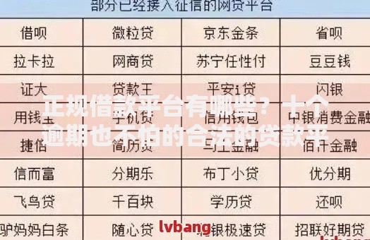 正规借款平台有哪些?十个逾期也不怕的合法的贷款平台 正规借款平台有哪些?十个逾期也不怕的合法的贷款平台